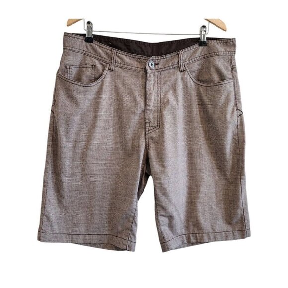Prana Other - Prana Brown Plaid Lightweight Casual Chino Shorts Mens Outdoor Hiking 38